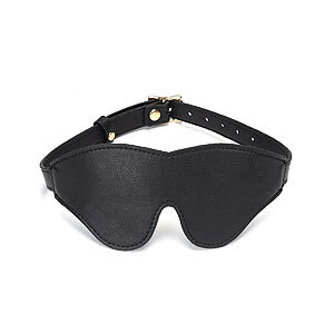 Liebe Seele Dark Secret Blindfold (Black), kožená maska na oči