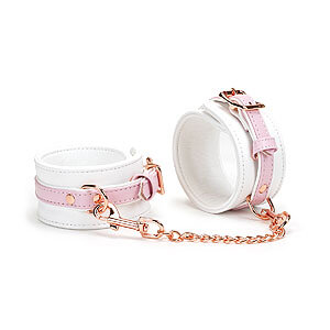 Liebe Seele Fairy Lamb Leather Ankle Cuffs (Pink), kožené putá na členky